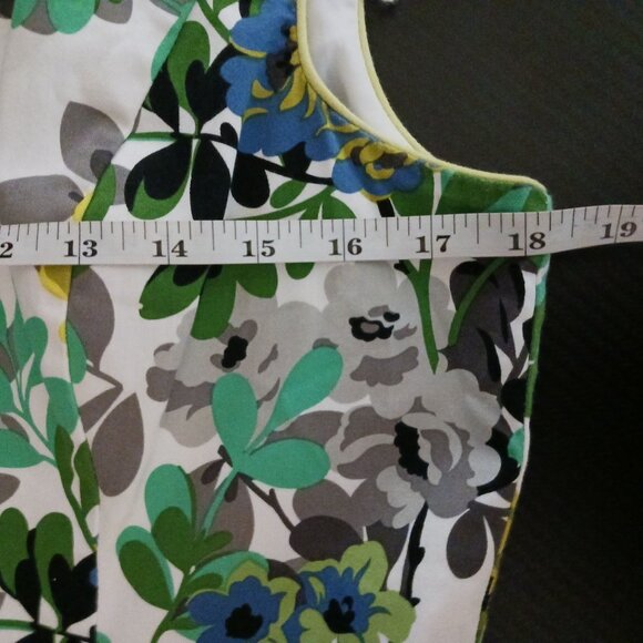 London Style‎ Floral Multi Cap Sleeve Back Cut-Out Cotton Fit & Flare Dress, 14 - Picture 9 of 11